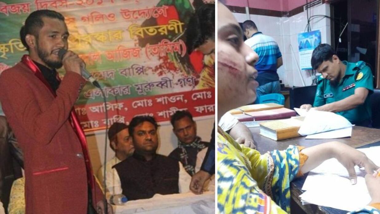 অভিযুক্ত আসিফ ও ভুক্তভোগী নামিরা হোসেন নেহা