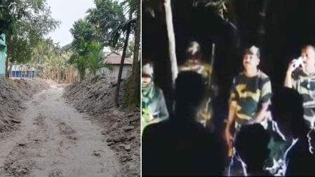 ভূরুঙ্গামারী সীমান্তে বাংলাদেশের ভেতরে সড়ক নির্মাণে বিএসএফের বাধা