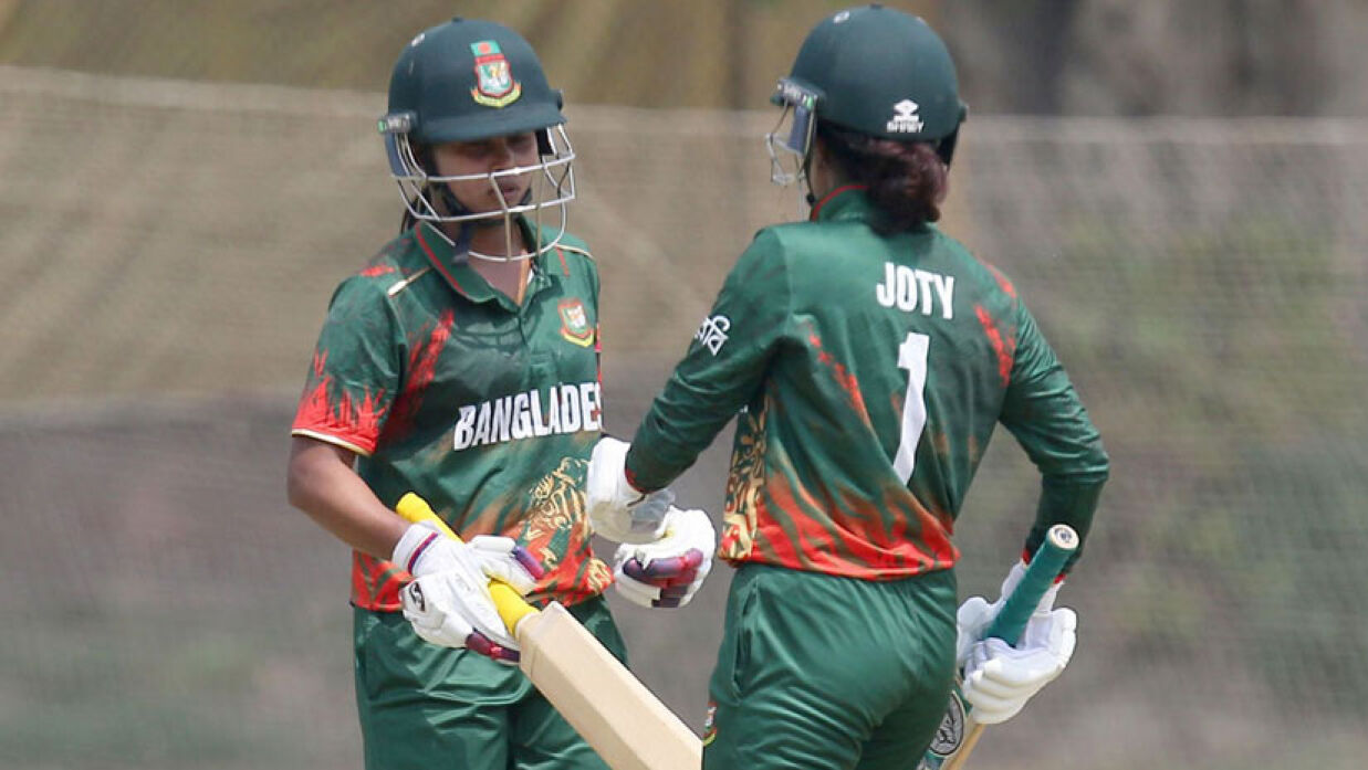 থাইল্যান্ডের বিপক্ষে ১৫২ রানের জুটি গড়েন জ্যোতি-শারমিন 