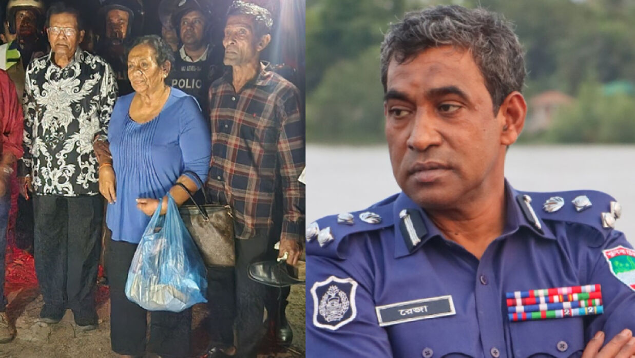উদ্ধার হওয়া ৩ শ্রীলঙ্কান ও ডিআইজি মো. রেজাউল হক