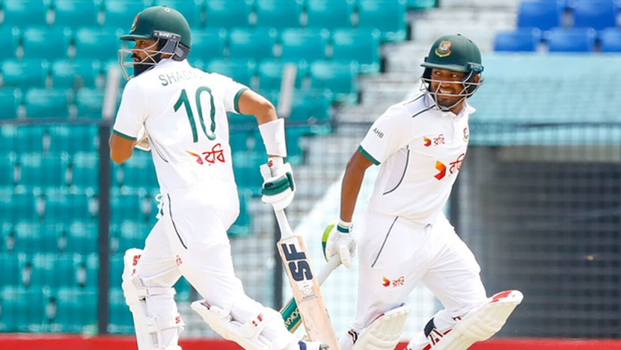 বিজয়-সাদমানের জুটিতে উজ্জ্বল সূচনা বাংলাদেশের 