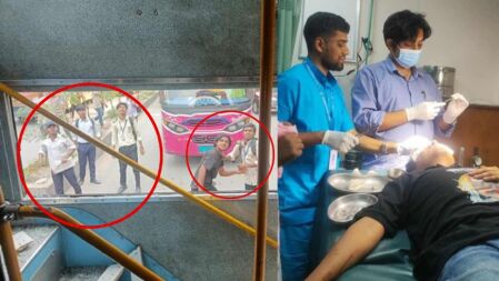 ঢাকা বিশ্ববিদ্যালয়ের ক্ষণিকা বাসে হামলা, আহত ৫