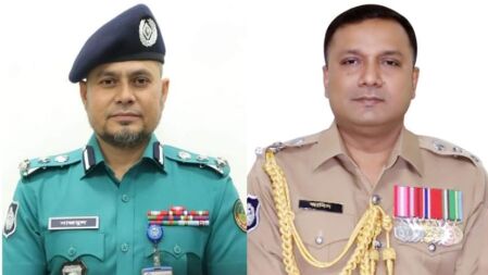 পুলিশ সার্ভিস অ্যাসোসিয়েশনের সভাপতি নাজমুল করিম, সম্পাদক আনিসুজ্জামান