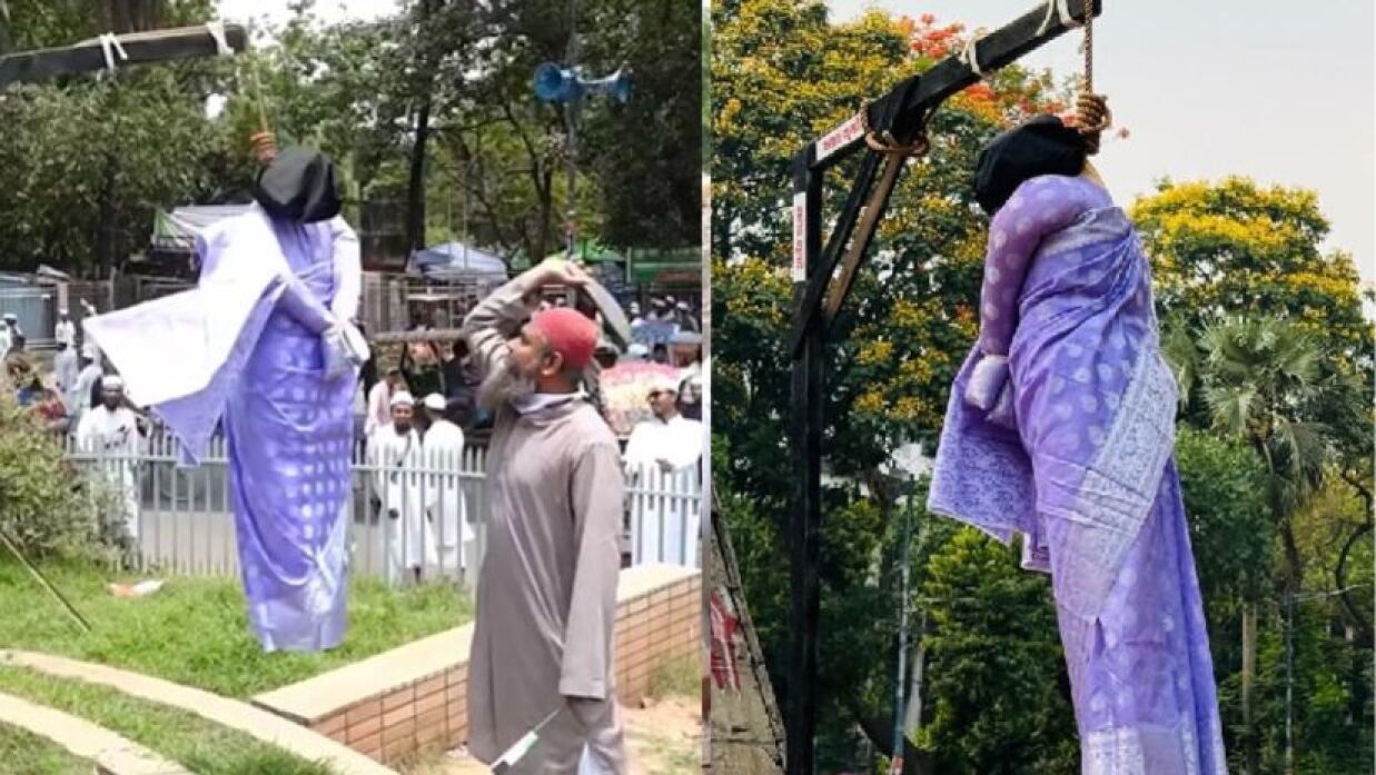 টিএসসিতে থাকা শেখ হাসিনার সেই প্রতিকৃতি