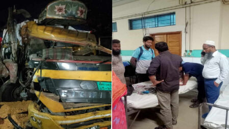 হাবিপ্রবিতে ভর্তি পরীক্ষা দিতে এসে সড়ক দুর্ঘটনায় আহত ৭ শিক্ষার্থী