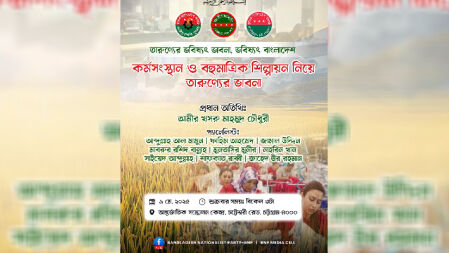 কর্মসংস্থান ও শিল্পায়ন নিয়ে ছাত্রদল, যুবদল, স্বেচ্ছাসেবক দলের সেমিনার বিকালে